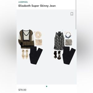 Liverpool Elizabeth Super Skinny Jean size 8P Stitchfix black